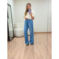 Camisa Cropped Amábile Bege