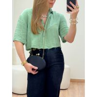 Camisa Cropped Amábile Verde