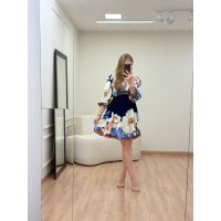 Vestido Glenda Curto Azul