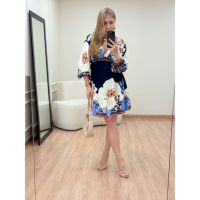 Vestido Glenda Curto Azul