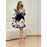 Vestido Glenda Curto Azul