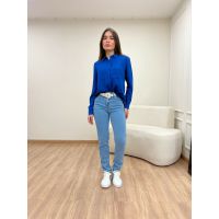 Camisa Viscose Azul