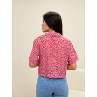 Camisa Cropped Onça Rosa