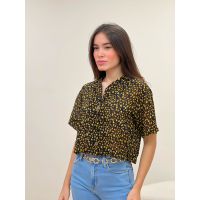 Camisa Cropped Onça Preto