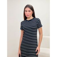 Vestido Malha Listrado