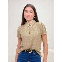 Blusa Coração Bege