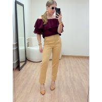 Calça Alfaiataria Reta Nude