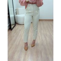 Calça Alfaiataria Reta Off White
