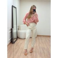 Calça Alfaiataria Reta Off White