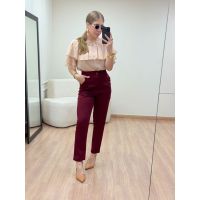 Calça Alfaiataria Reta Marsala