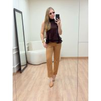 Blusa Babados Marrom