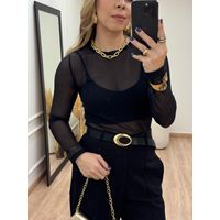 Blusa Tule Preto