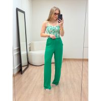 Calça Pantalona Viscose Verde