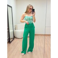Calça Pantalona Viscose Verde