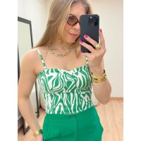 Cropped Zebra Verde