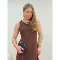Vestido Noele Marrom