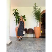 Vestido Poá Preto