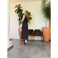 Vestido Poá Preto