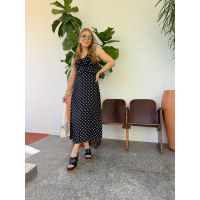 Vestido Poá Preto