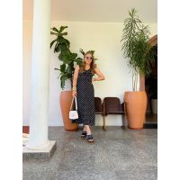 Vestido Poá Preto