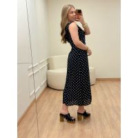 Vestido Poá Preto