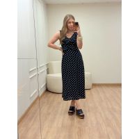 Vestido Poá Preto