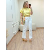 Blusa Malu Gola Redonda Amarela