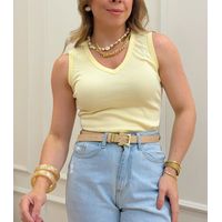 Regata Canelada Amarela