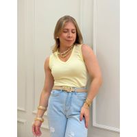 Regata Canelada Amarela