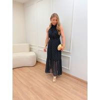 Vestido Ambar Poa Preto