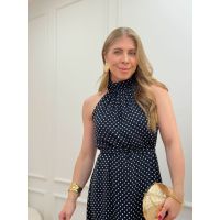 Vestido Ambar Poa Preto