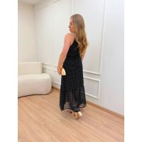 Vestido Ambar Poa Preto