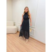 Vestido Ambar Poa Preto