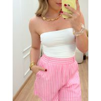 Top Faixa Poliamida Branco