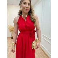 Vestido Flor Vermelho