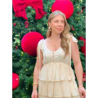 Vestido Cristal Bege