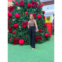 Cropped Paetê Preto