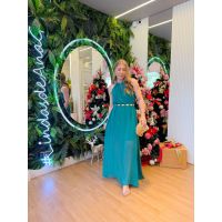 Vestido Celeste Verde