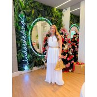 Vestido Celeste Branco