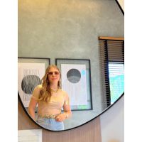 Blusa Tule Metalizada Dourada