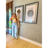 Blusa Tule Metalizada Dourada