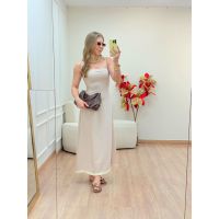 Vestido Leila Bege