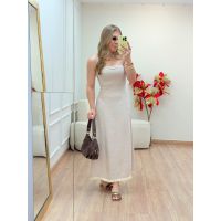 Vestido Leila Bege
