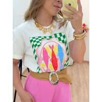 T-shirt Sardinha Branca