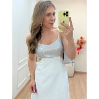 Vestido Paetê Branco