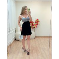 Vestido Paetê Preto