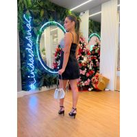 Vestido Paetê Preto