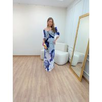 Vestido Dora Estampa Azul