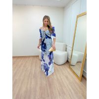 Vestido Dora Estampa Azul