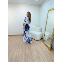 Vestido Dora Estampa Azul